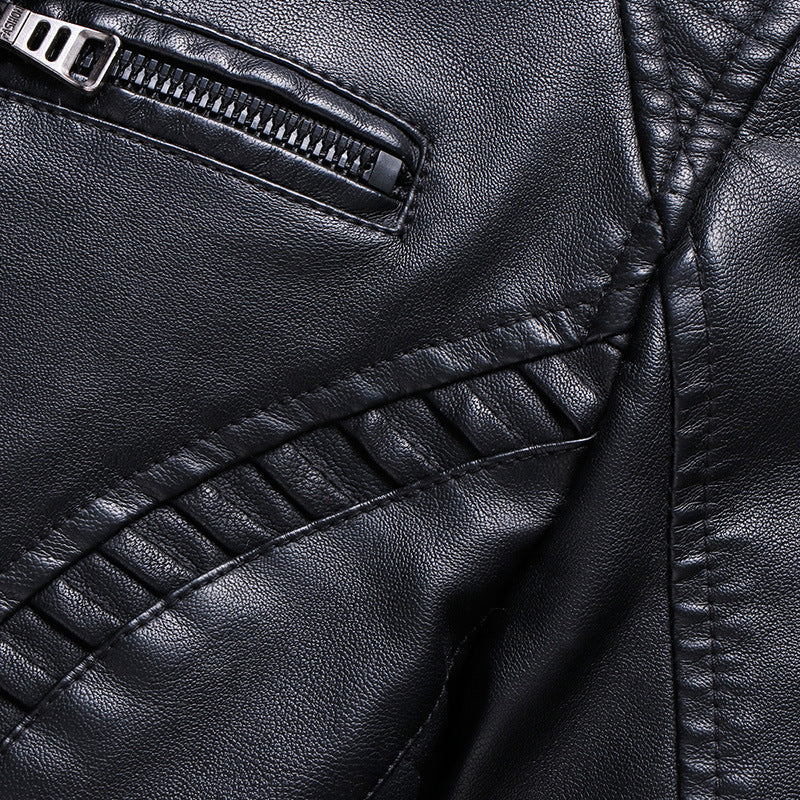 Herren Kunstlederjacke mit weichem Innenfutter Drune