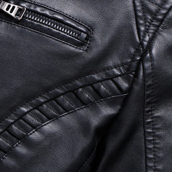 Herren Kunstlederjacke mit weichem Innenfutter Drune