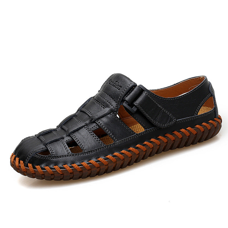 Herren Komfortable Leder-Sandalen mit individuell anpassbarem Riemen Drune