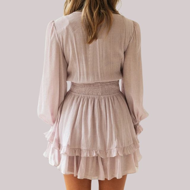 Drune | Wickelkleid mit Rüschen und Taillenban