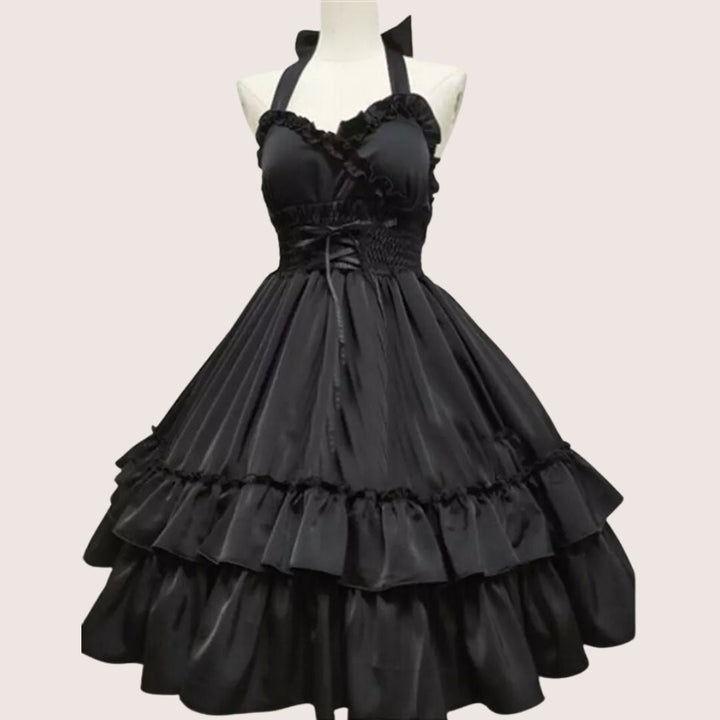 Drune | Romantisches Rüschenkleid mit Schleifenkragen