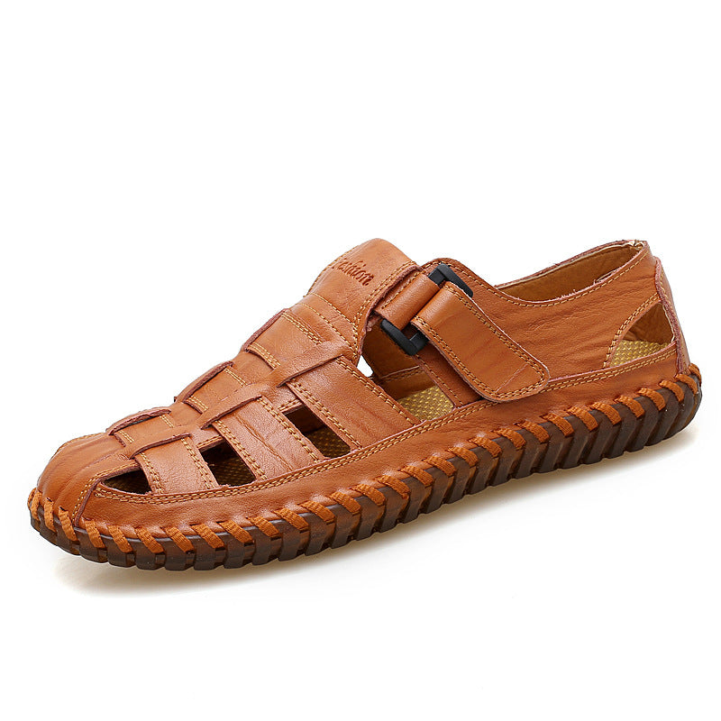 Herren Komfortable Leder-Sandalen mit individuell anpassbarem Riemen Drune