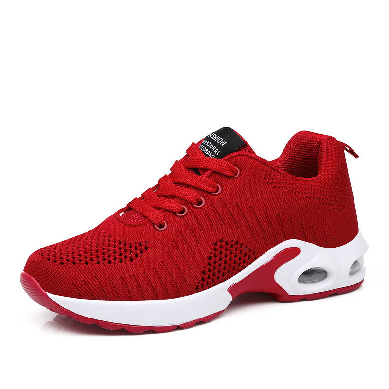 Damen nan leichte Strick-Fitnesssneaker mit sichtbarer Luftkammer-Dämpfung und viskoelastischer Innensohle Drune
