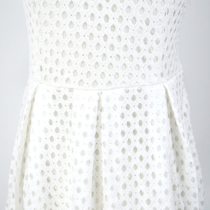 Damen Sommerliches Kleid mit ausgefallenem Strukturdesign und breitem Taillengürtel Drune