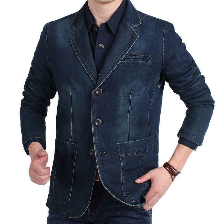 Herren modischer Denim Blazer Drune