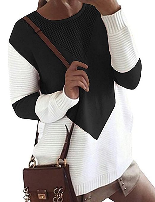 Damen Strickpullover mit geometrischem Muster und feiner Struktur Drune
