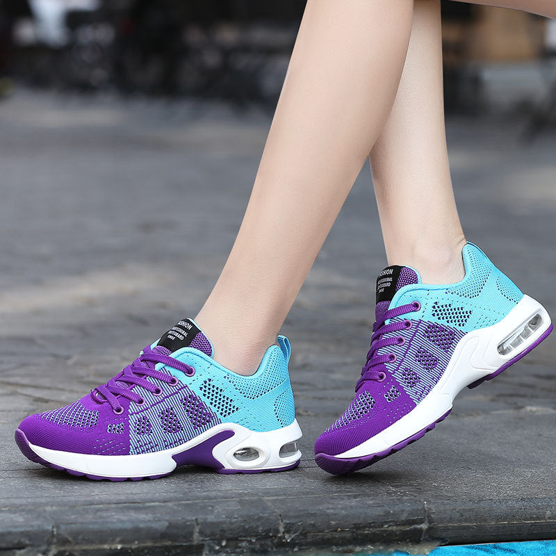 Damen nan atmungsaktiver Strick-Sneaker mit Dämpfungskapsel, stoßabsorbierender Zwischensohle und flexibler Laufsohle Drune