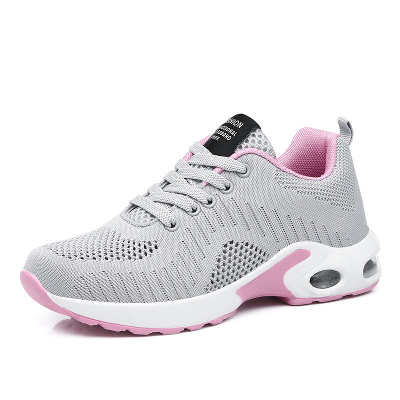 Damen nan leichte Strick-Fitnesssneaker mit sichtbarer Luftkammer-Dämpfung und viskoelastischer Innensohle Drune