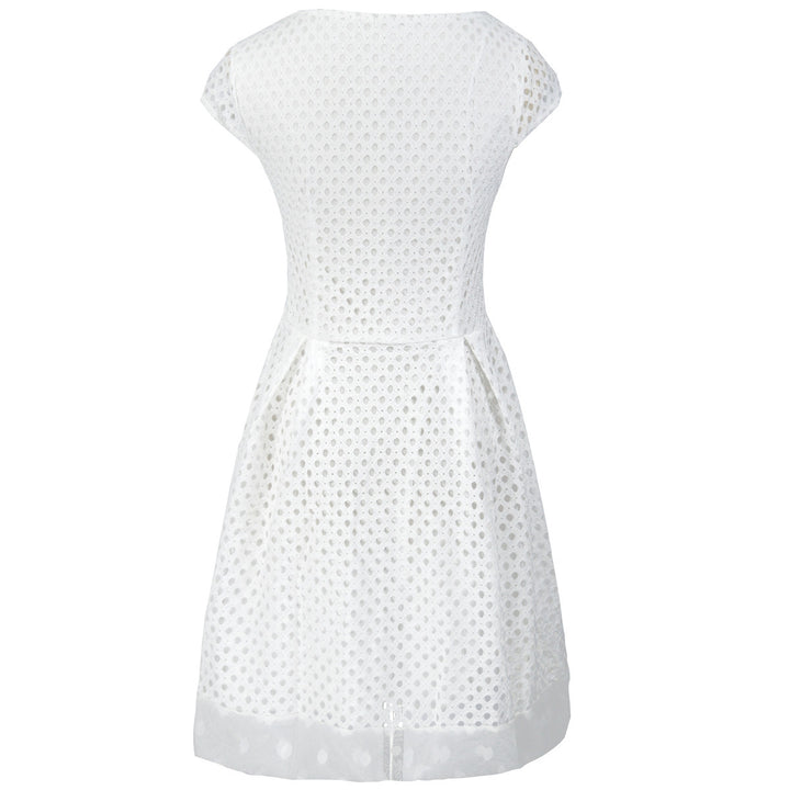 Damen Sommerliches Kleid mit ausgefallenem Strukturdesign und breitem Taillengürtel Drune