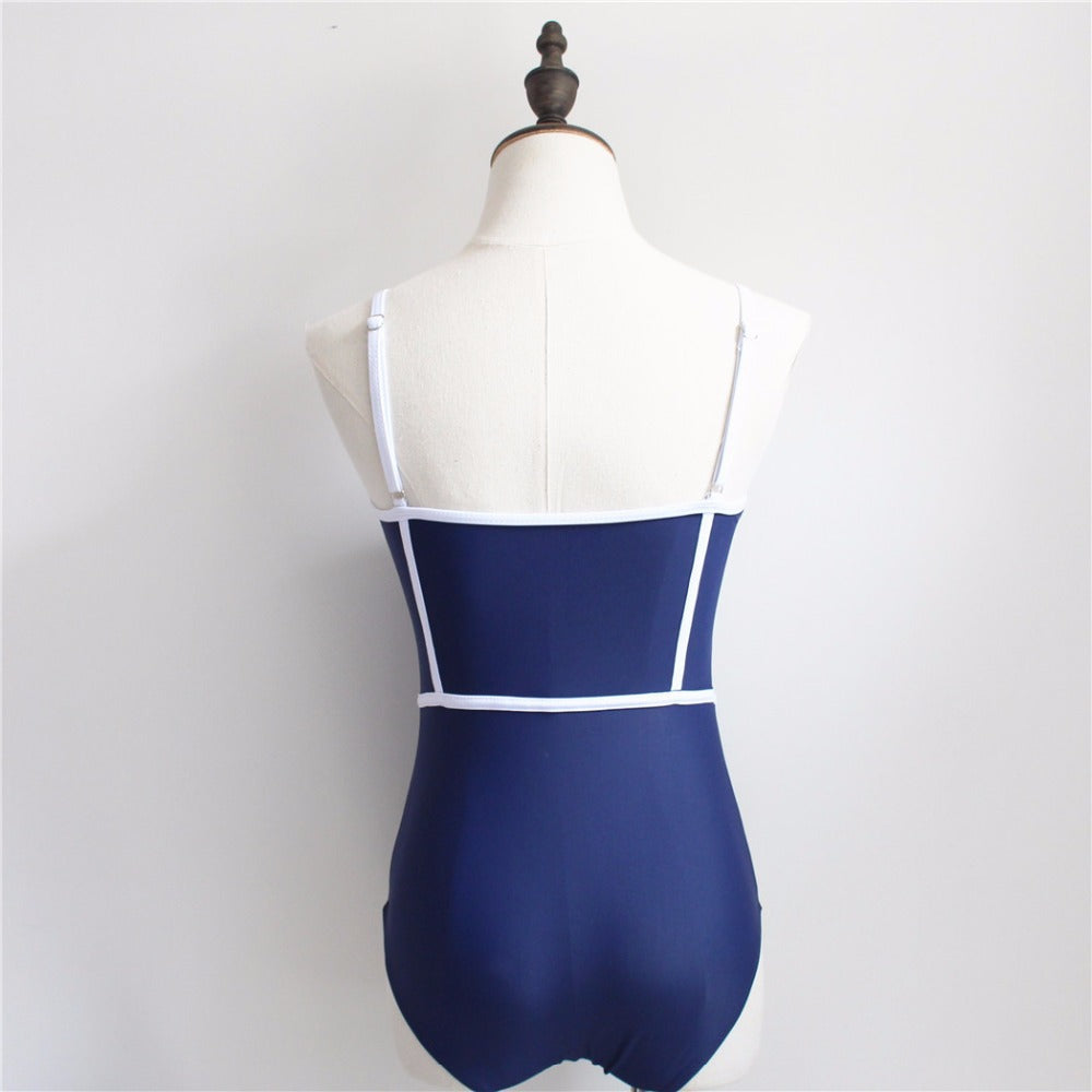 Damen Eleganter Hochgeschnittener Badeanzug Drune