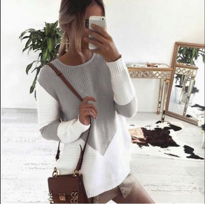 Damen Strickpullover mit geometrischem Muster und feiner Struktur Drune