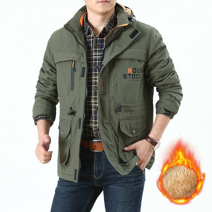Herren Multifunktionale Wetterjacke mit praktischen Taschen Drune