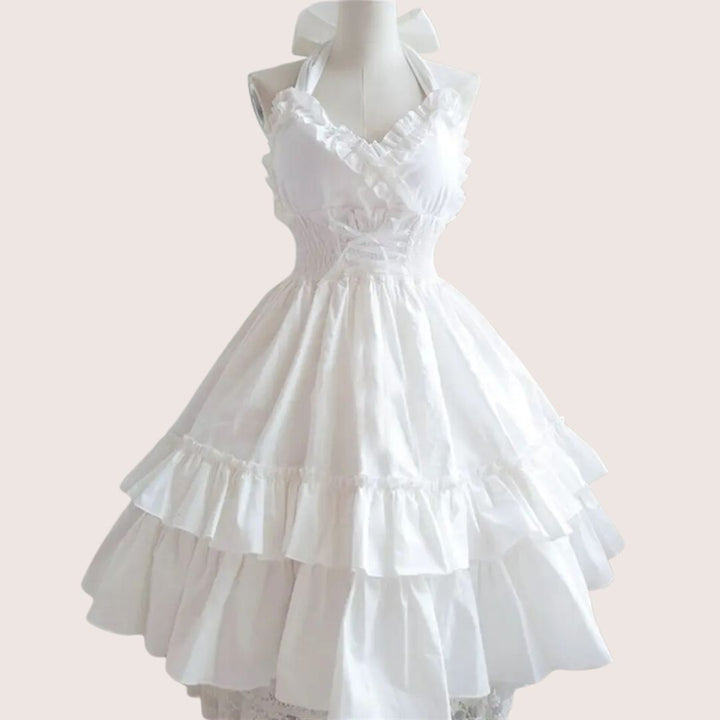 Drune | Romantisches Rüschenkleid mit Schleifenkragen