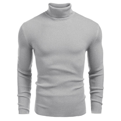 Herren-Rollkragenpullover, Langarm, Strick