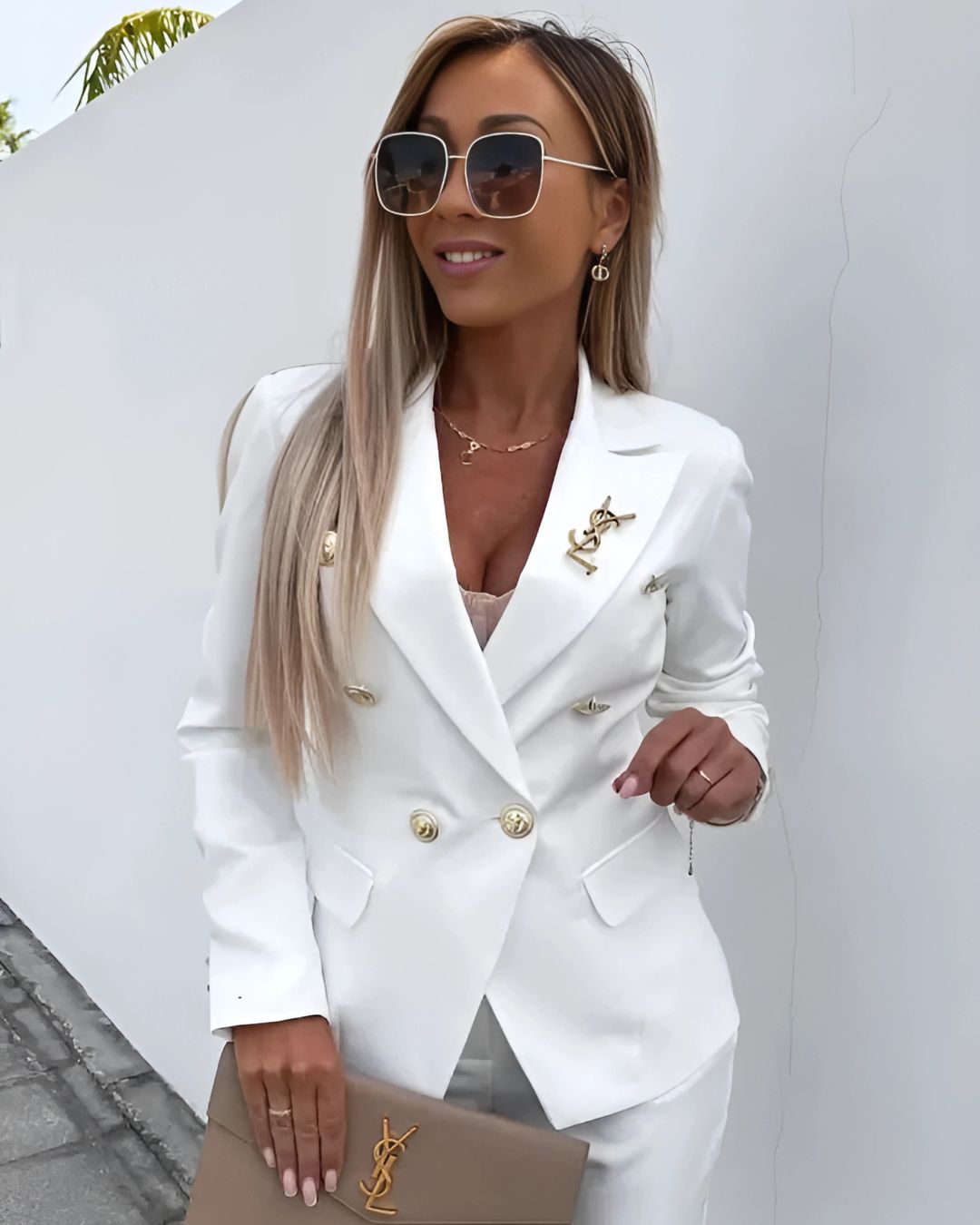Drune | Damen Satz mit Schickem Knopf Blazer
