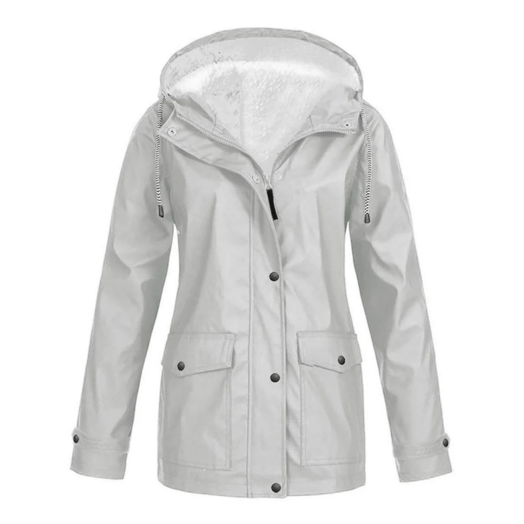 Drune | Damen-Regenjacke mit Kapuze - Lange Passform