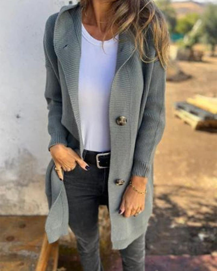 Drune | Kapuzenstrickjacke mit Taschen