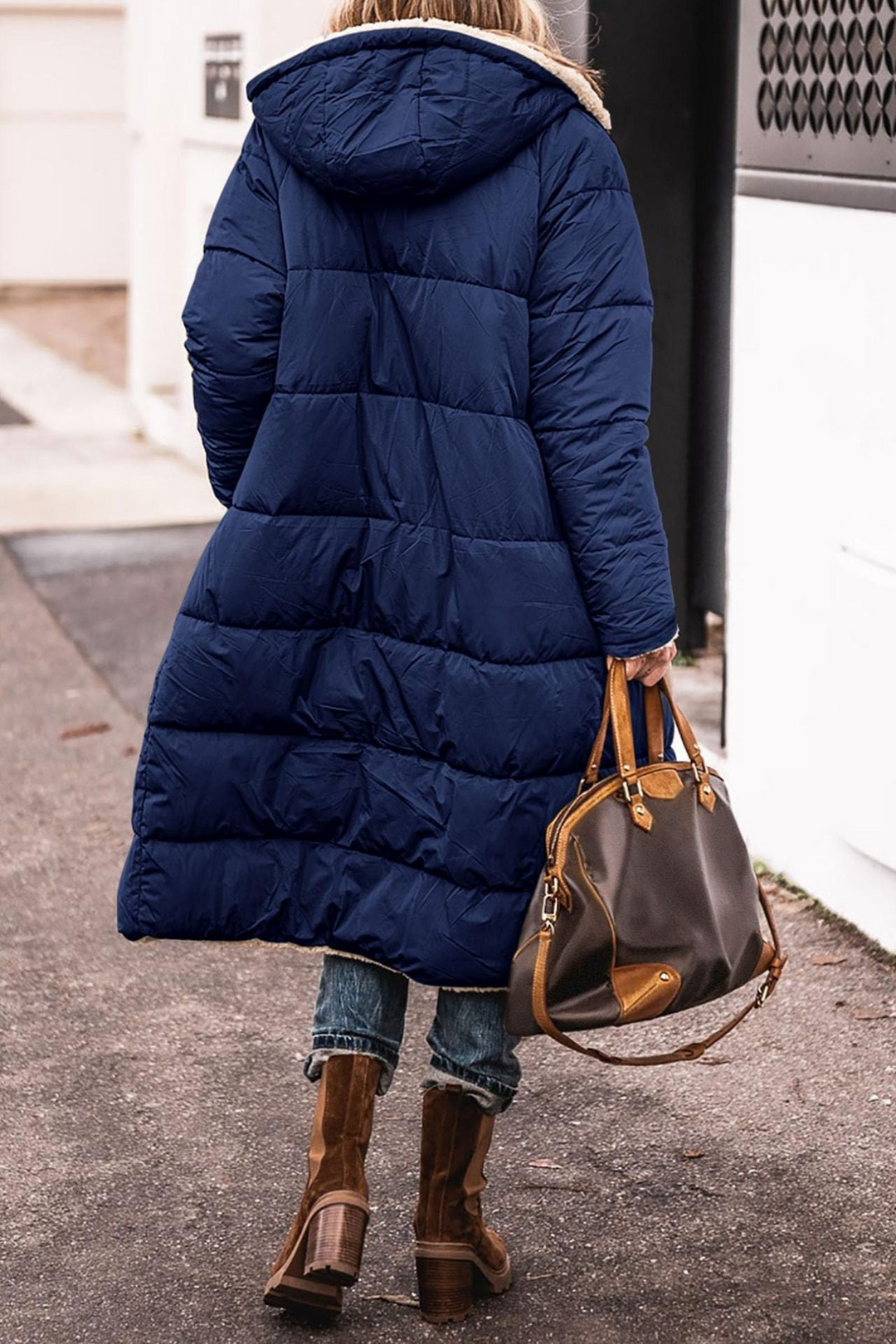 Drune | Warme Lange Jacke mit Kapuze