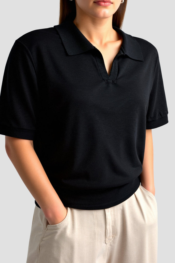 Drune | Bequeme Damen Polo mit Kurzen Ärmeln