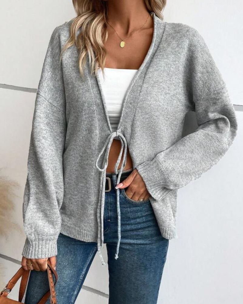 Drune | Lässig Langarm Sweater Cardigan