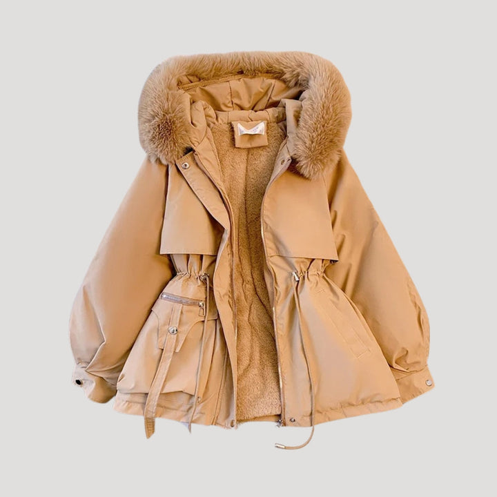 Drune | Damen Winterparka Mantel mit Kunstfellkapuze