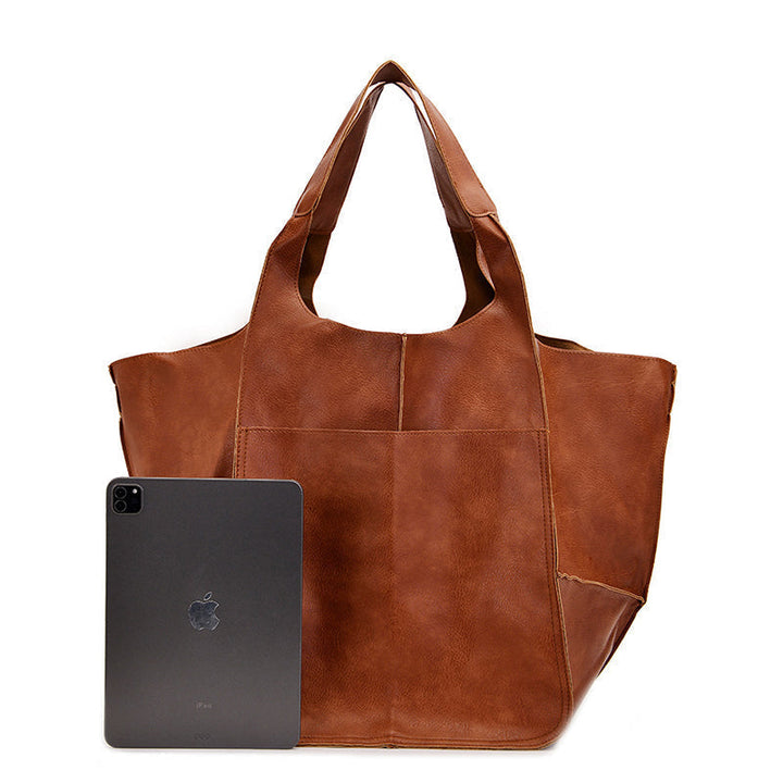 Drune | Überdimensionale Leder Schultertasche für Damen