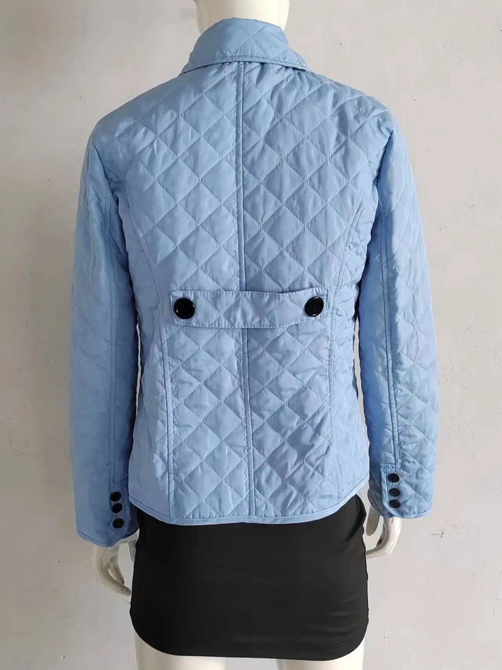 Drune | Kurze Gesteppte Damenjacke Mit Knöpfen Und Kragen, Elegant