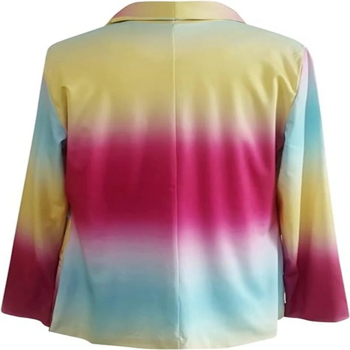 Drune | Damen Ombre Offene Front Blazer, Lange Ärmel, Lässige Passform