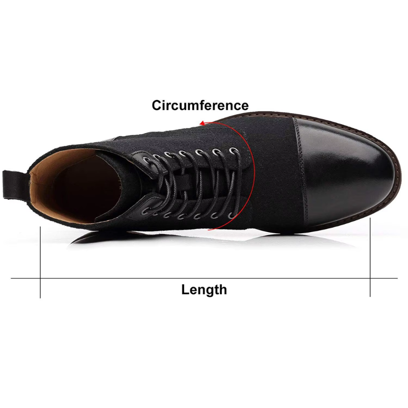 Drune | Stylische Herrenschuhe Stiefel Mit Leder Und Stoffeinsatz