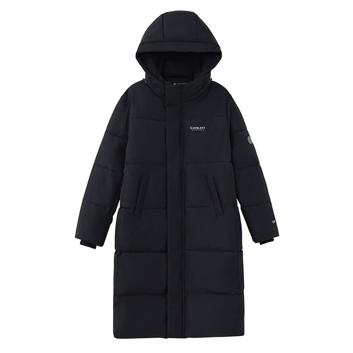 Langer, gefütterter Damen-Wintermantel im Oversize-Look