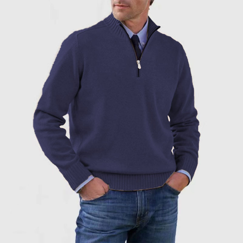 Drune | Eleganter Pullover für Herren mit halbem Reißverschluss