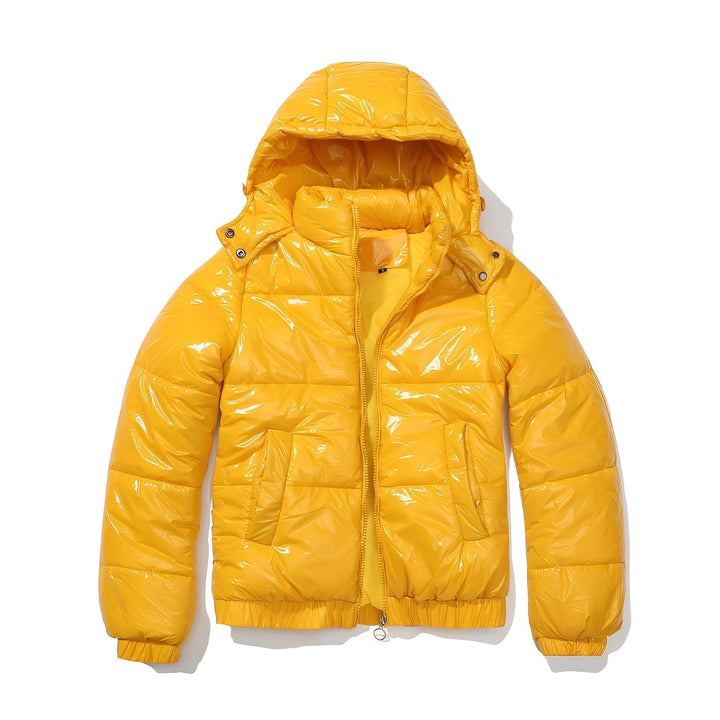 Drune | Elegante, glanzvolle Damenjacke mit Kapuze