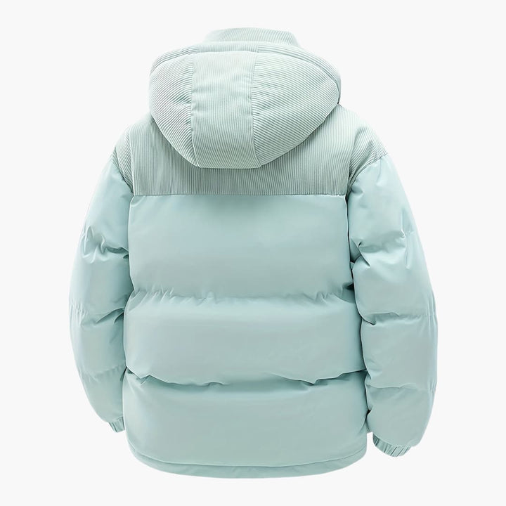 Drune | Casuale Kapuzenjacke mit Puffern und Farbblockdesign