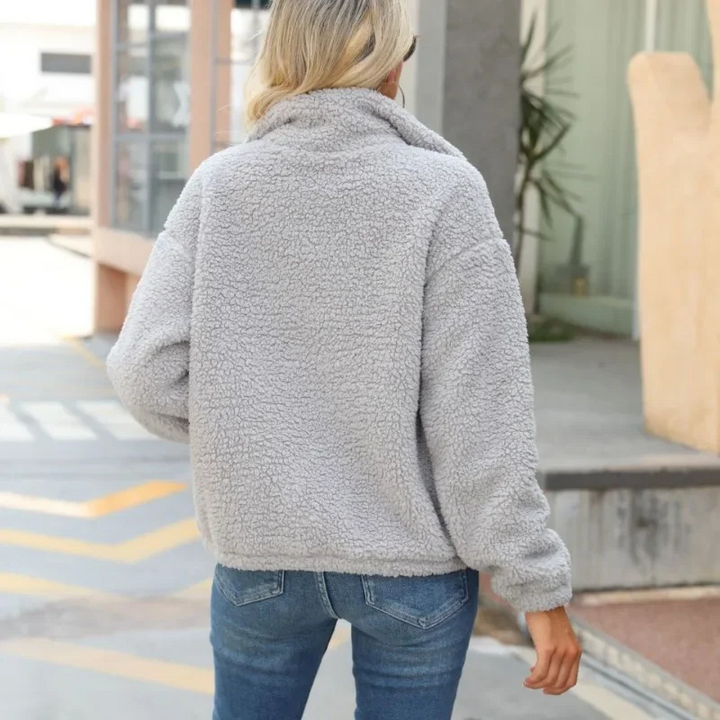 Drune | Winter Sherpa Jacke mit Reißverschluss und Taschen, Fleece Weste