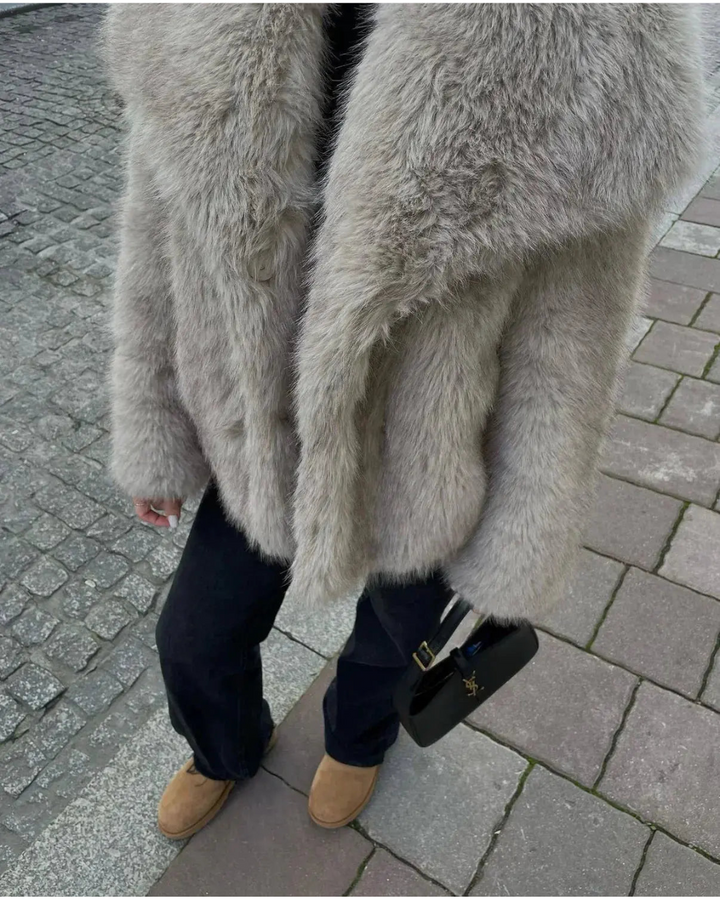 Drune | Fur Coat Damen Reguläre Passform Belle Couture Fp 22 Essentielle Eleganz