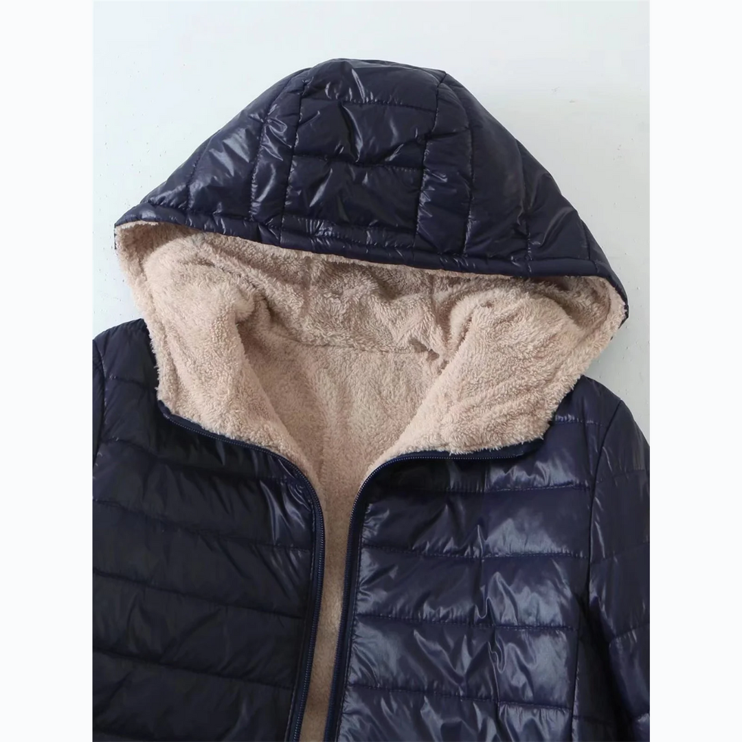 Drune | Luxuriöse Fleecegefütterte gepolsterte Jacke mit Kapuze für zusätzlichen Komfort Ideal für Herbst/Winter