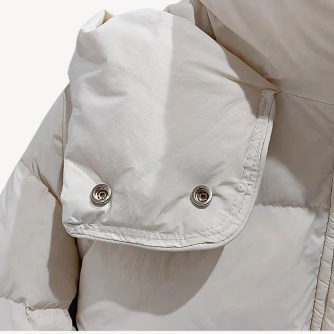 Drune | Übergroße Damen Pufferjacke mit Hohem Kragen und Reißverschluss