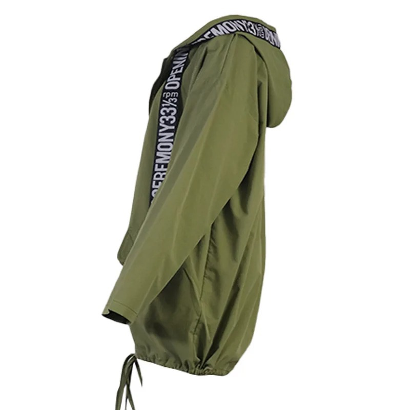 Drune | Lässiger Trenchcoat Damen mit Grafischen Details und Vordertaschen