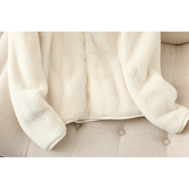 Drune | Weiche Sherpa Zip up Hohe Kragenjacke, Fleeceweste