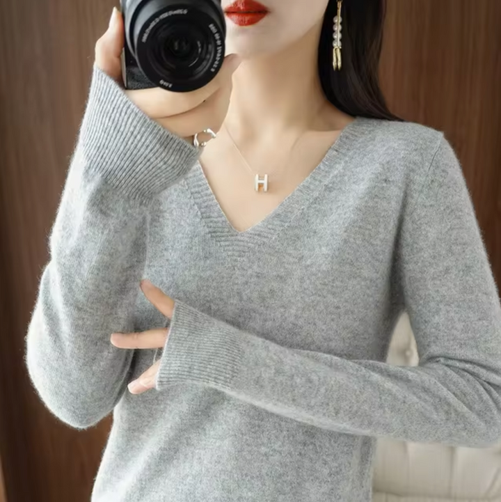 Drune | V-Ausschnitt Strickpullover