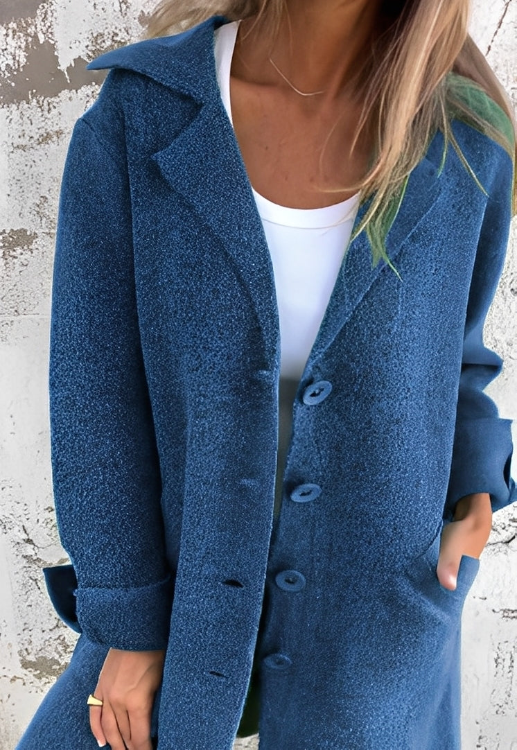 Drune | Lässiger langer Strickmantel für Frauen