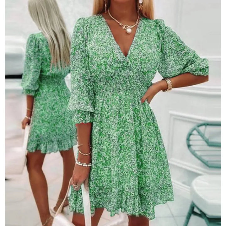 Drune | Blumiges A-Linien-Kleid