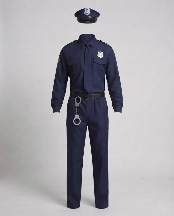Herren-Polizeiuniform mit authentischen Details und hochwertigem Material Drune