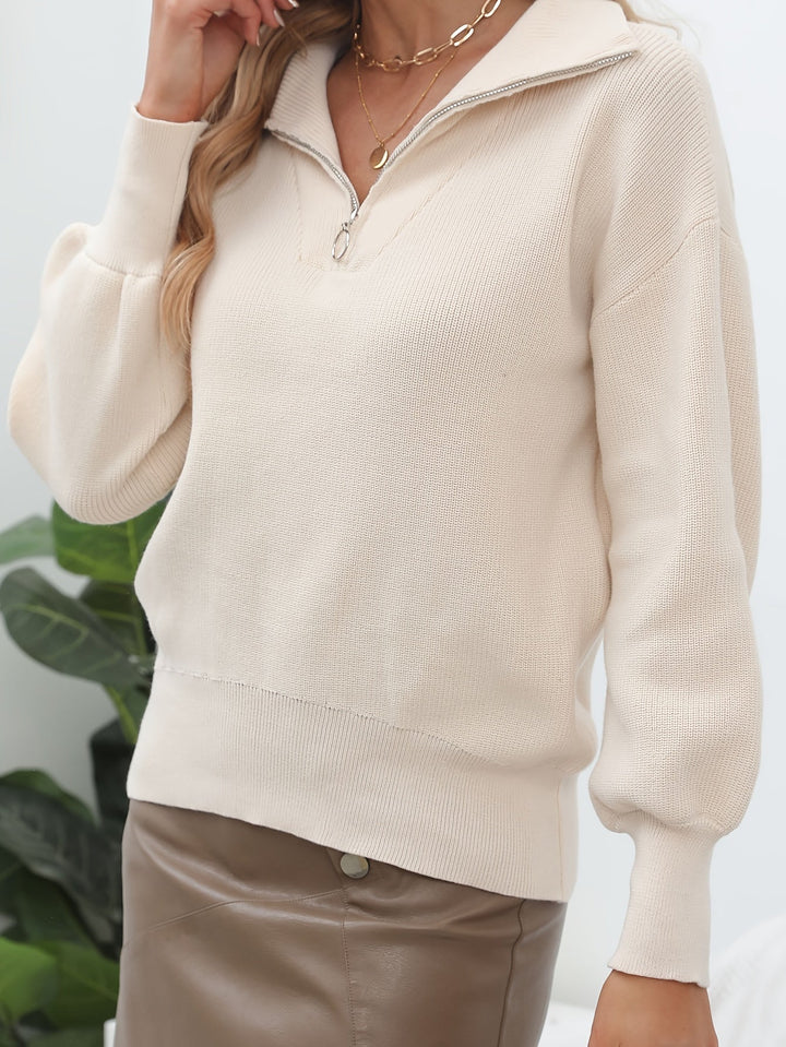 Drune | Lässiger Pullover mit Reißverschluss Damen