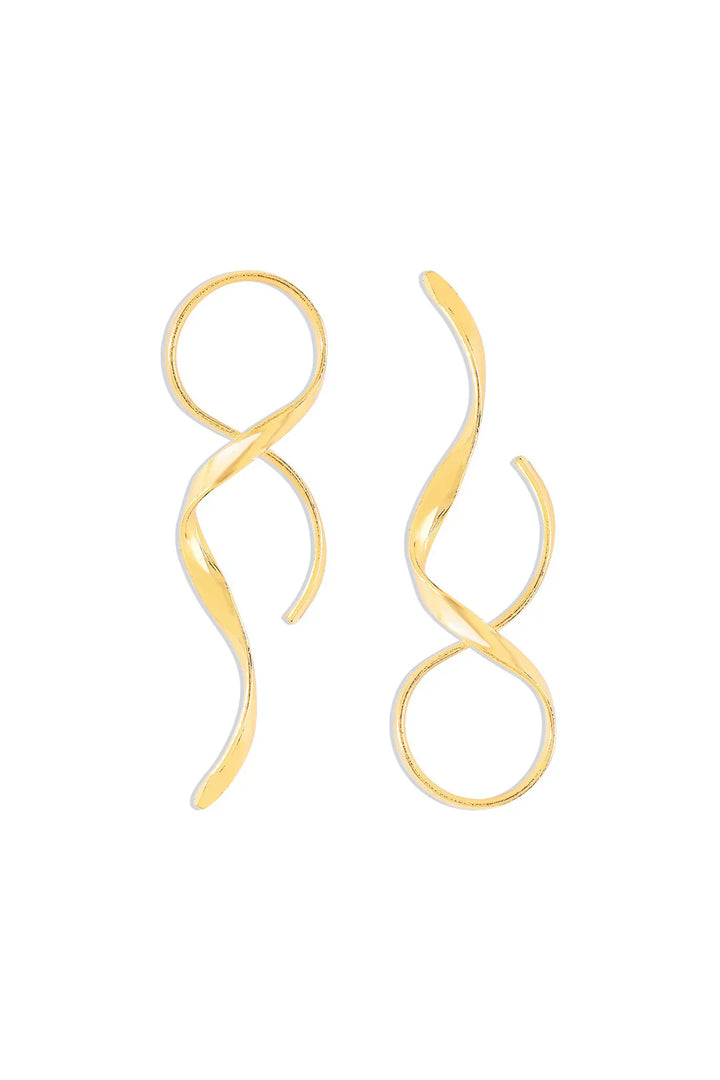 Drune | Schlanke Spiral Ohrringe Mit Modernem Design Für Frauen