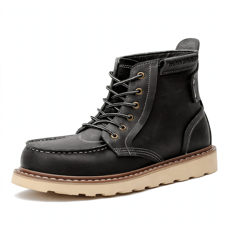 Herren-Arbeitsstiefel im Retro-Stil aus Leder