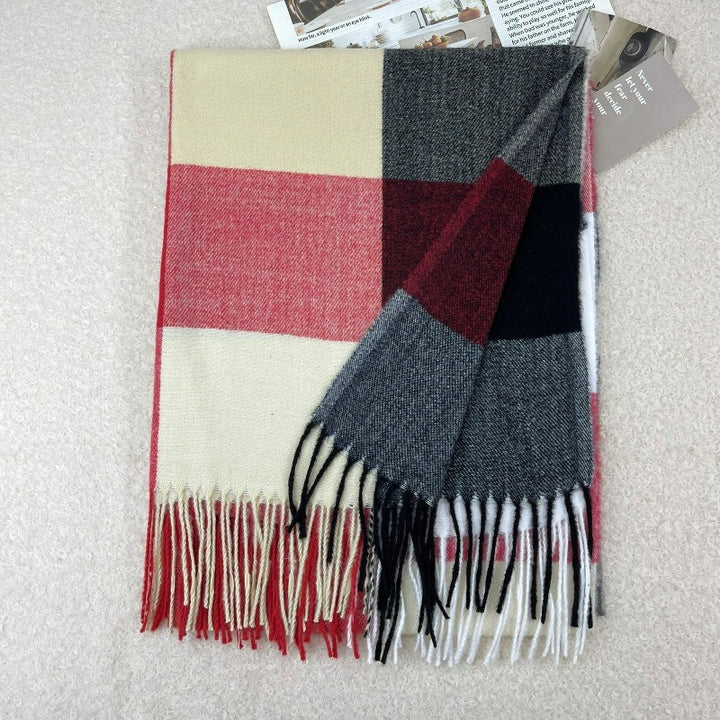 Karierter Schal aus Kaschmir-Imitat, 65x180cm