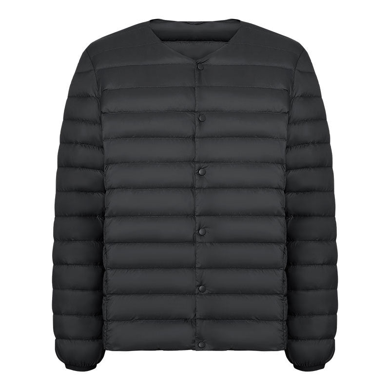 Leichte Herren-Daunenjacke, V-Ausschnitt oder Rundhals
