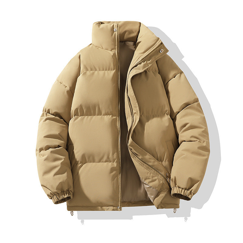 Herren-Steppjacke, einfarbig, locker, urbaner Stil