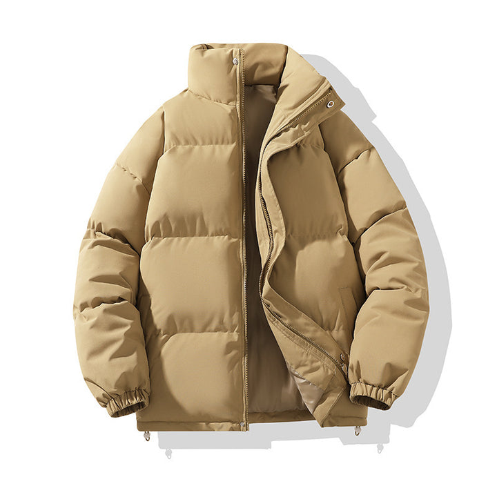 Herren-Steppjacke, einfarbig, locker, urbaner Stil